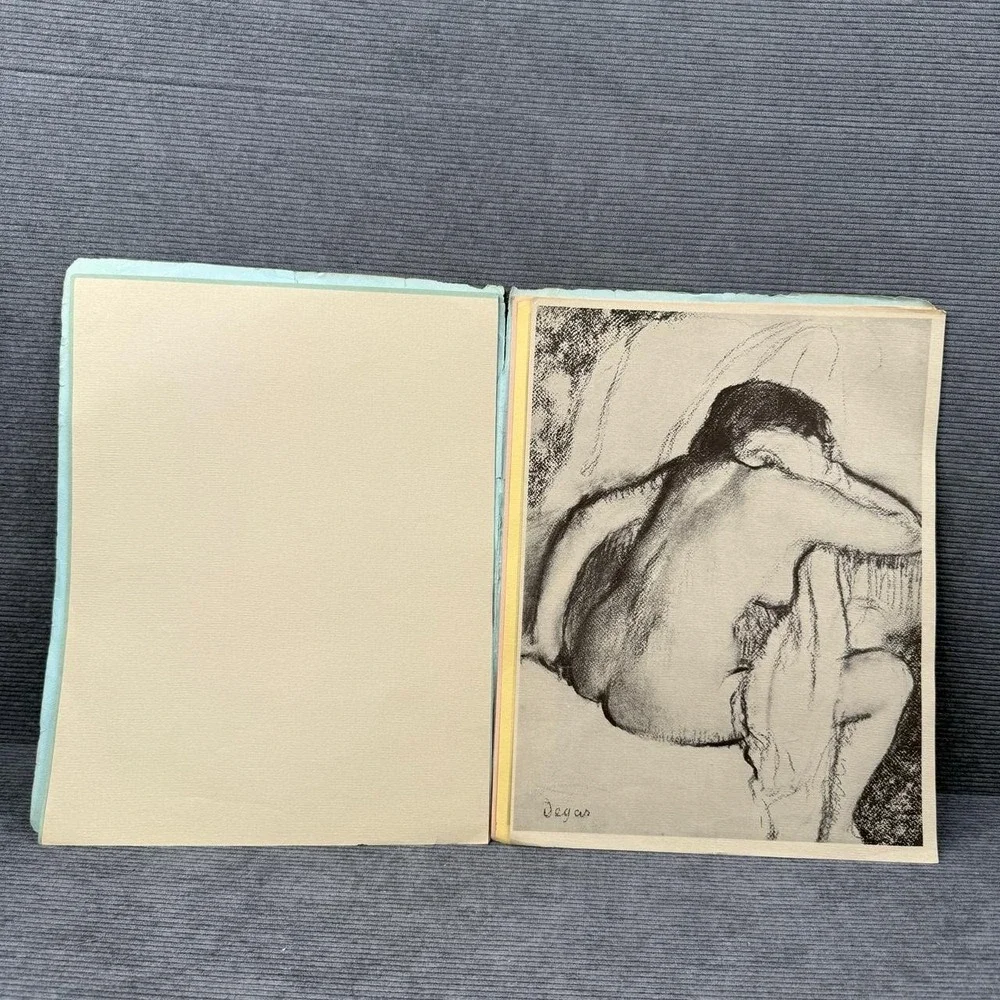 Vintage‎ Edgar Degas Nude Studies Art Portfolio Sketches Drawings Collection